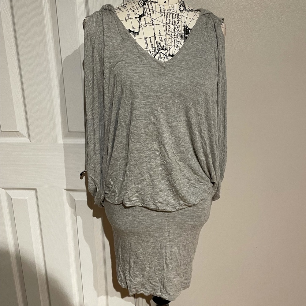Robert Rodriguez Jersey Keyhole Dolman oversized Top Blinged Out fit hem tired M